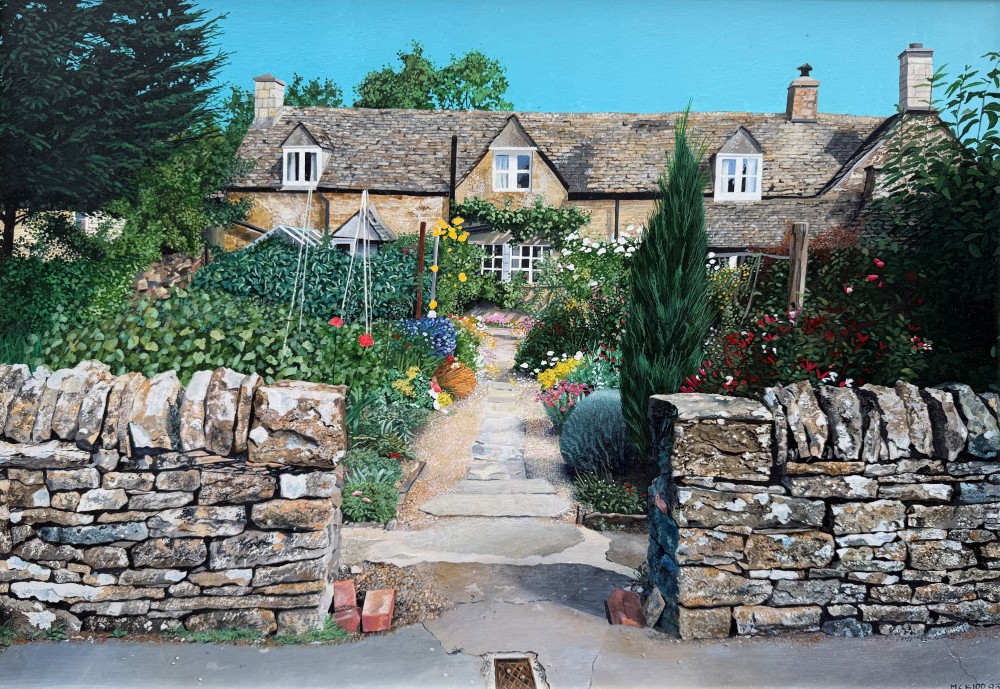 British Artist MICHAEL KIDD - Cottage Path