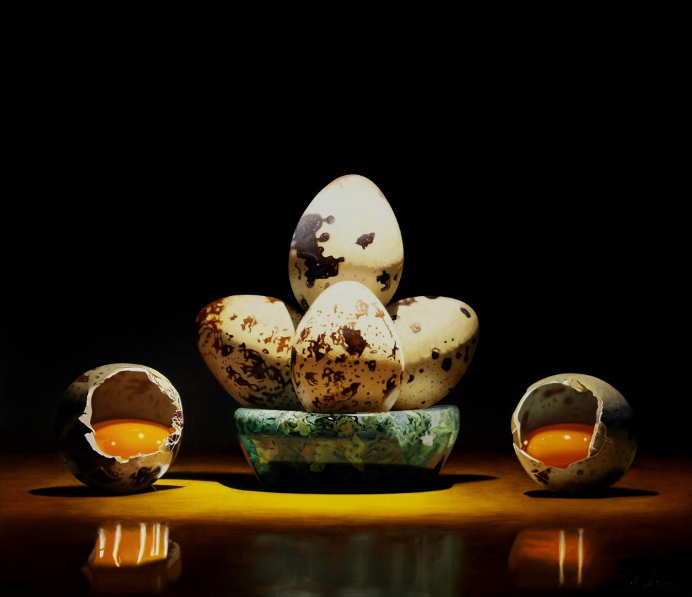 British Artist MICHAEL DE BONO - Quail Eggs