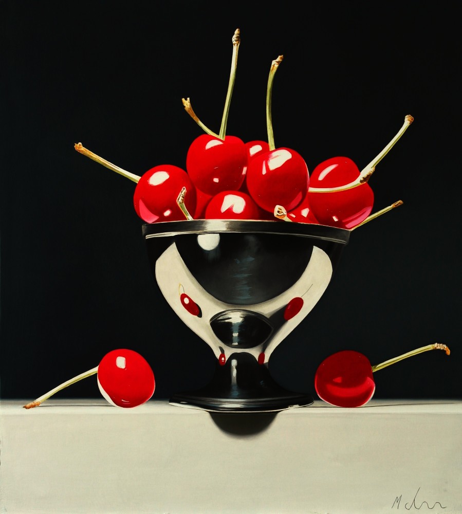 Cherries in a Silver Chalice