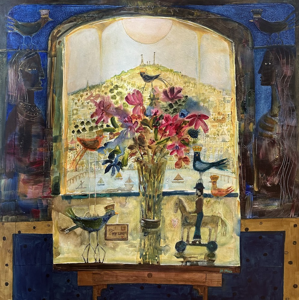 Scottish Artist MORAG MUIR - Royal Blue Bird