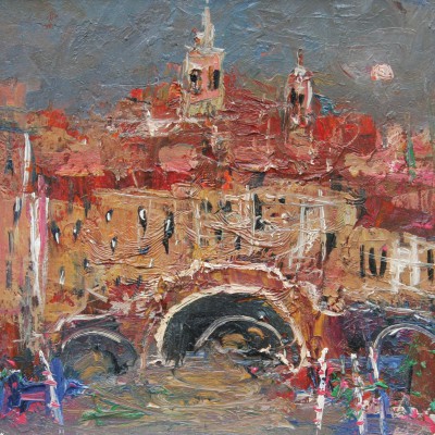 NAEL HANNA - venetian bridge and gondolas