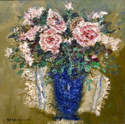 NAEL HANNA - jewish tallit with roses