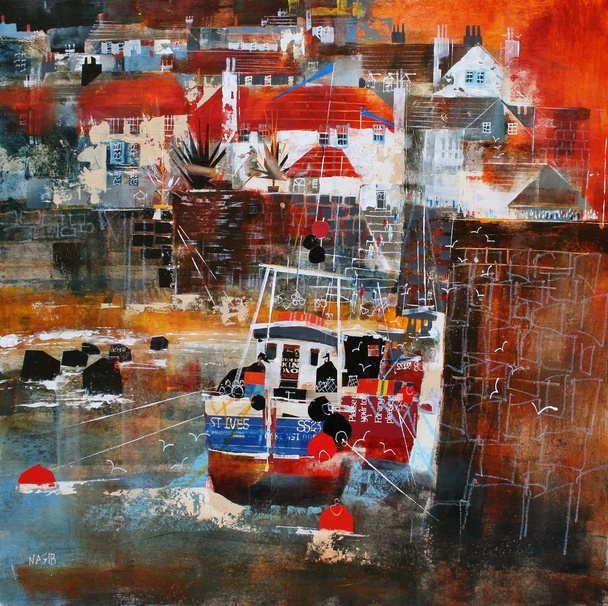 NAGIB KARSAN - alongside smeatons pier, st ives