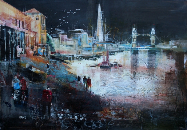 NAGIB KARSAN - tower bridge and the shard by night