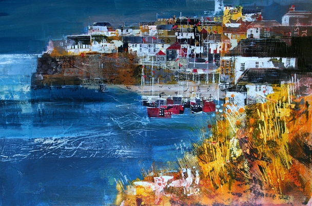 NAGIB KARSAN - view from above harbour, port isaac