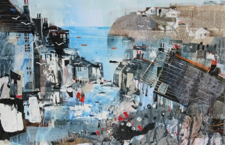 NAGIB KARSAN - view across the bay, port isaac