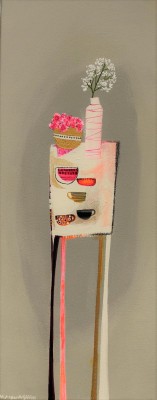 Gold Bowl with Carnations