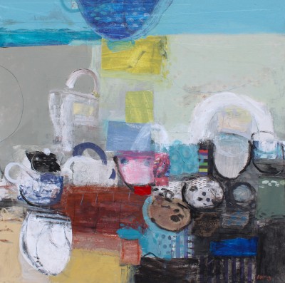 Scottish Artist PAUL MURRAY - Still Life with Blue Colander
