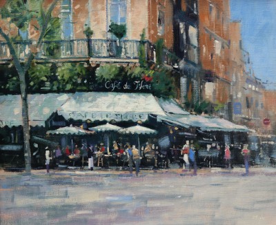 British Artist Peter Foyle - Café de Flore, Paris