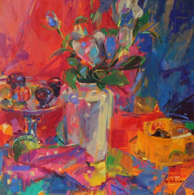 Scottish Artist PETER GRAHAM - Table Reflections