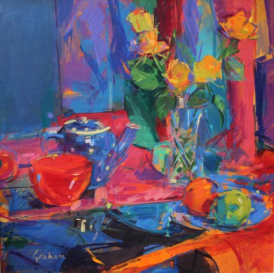 Scottish Artist PETER GRAHAM - Roses