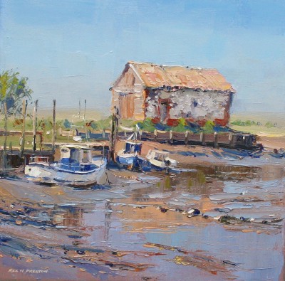 REX PRESTON - summer's day, thornham creek, norfolk