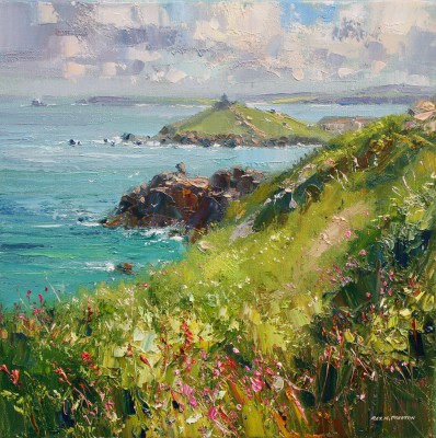 REX PRESTON - clifftop flowers, near st ives