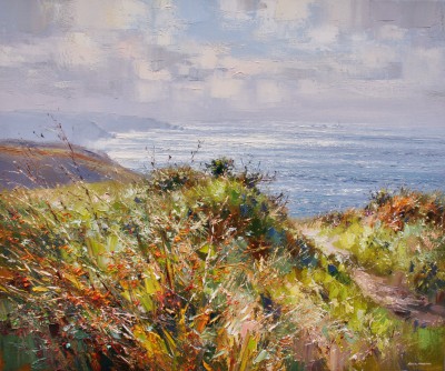 REX PRESTON - footpath to cot valley, cornwall