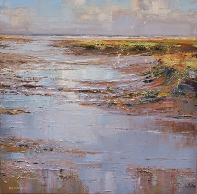 REX PRESTON - blue reflections, thornham creek, norfolk