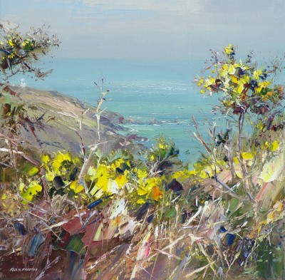 REX PRESTON - gorse, portheras cove, cornwall 