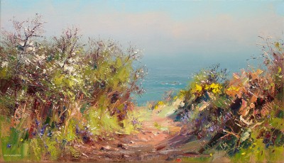 REX PRESTON - path to portheras cove, cornwall