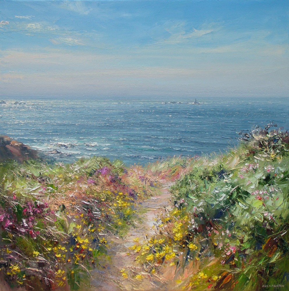 Rex Preston - longships lighthouse from carn gloose, cornwall