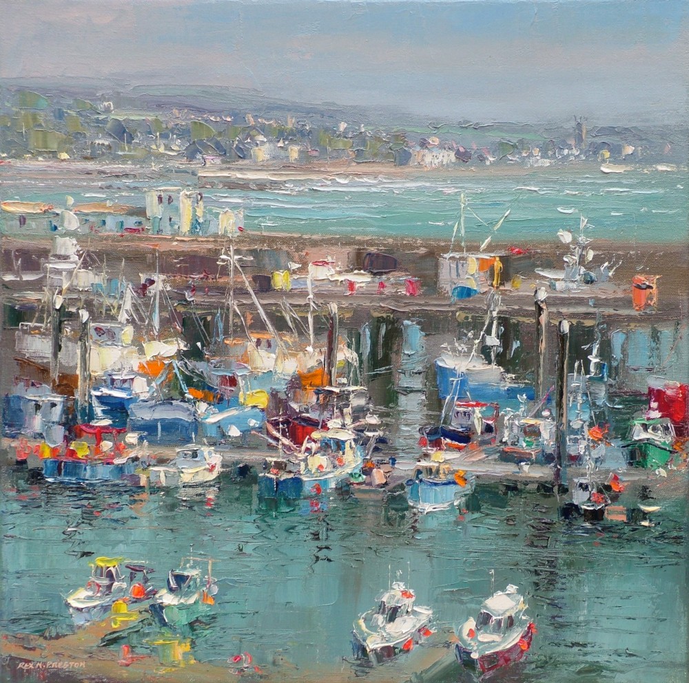 Rex Preston - low tide, newlyn harbour
