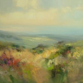 REX PRESTON - the atlantic from trevelgan hill near st ives