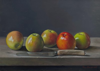 ROY BARLEY - five apples with a knife