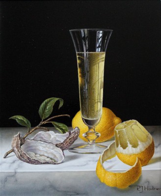 ROY HODRIEN - champagne with oysters and lemons