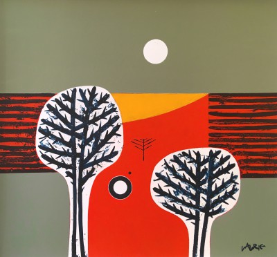 Scottish Artist SIMON LAURIE - Harvest Moon