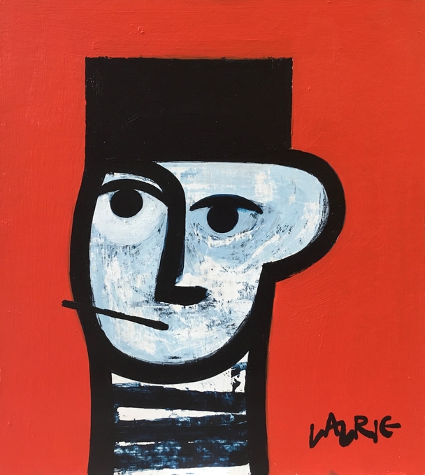 Simon Laurie - porter head on red no 6