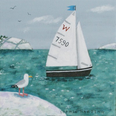 Sophie Harding - Sailing Boat, Snow and Seagull