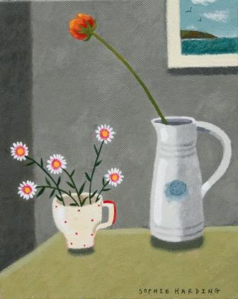 Wild Daisies, Spotty Cup and Jug