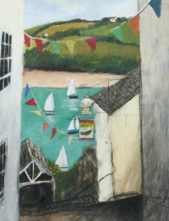 STEPHANIE DEES - boats and bunting salcombe