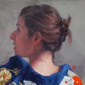 Head Study for Blue Uchikake