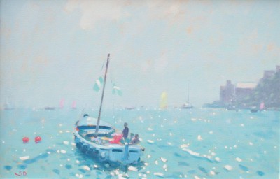 STEPHEN BROWN RBA - blue boat, dartmouth