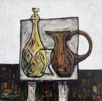STEVE CAPPER - still life with decanter