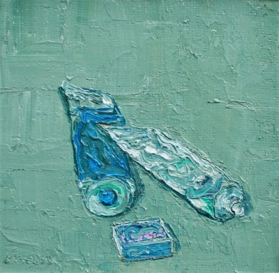 STUART BUCHANAN - paint tubes and match box