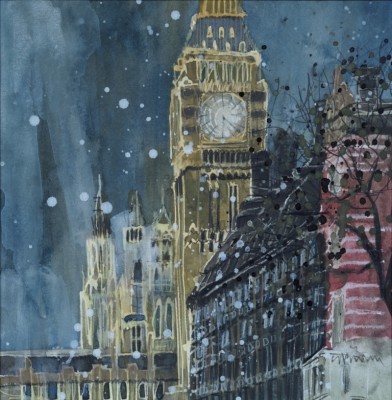 SUSAN BROWN - winter night big ben, london