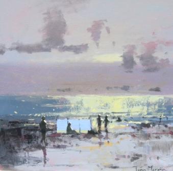 TINA MORGAN - sitting in front of a windbreak