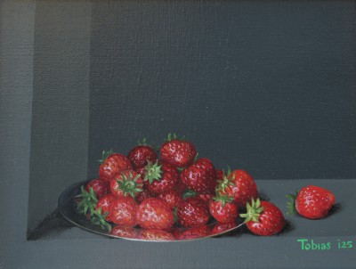 Strawberries on a Silver Plate 