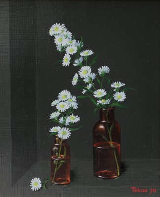 TOBIAS HARRISON - camomile in two glass bottles 