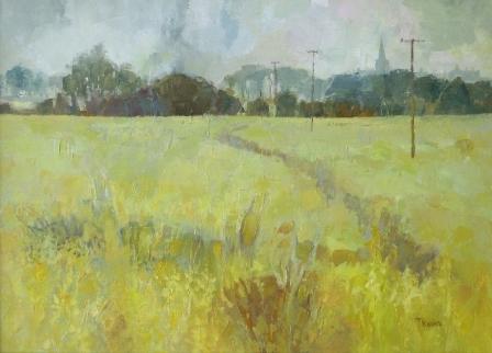 TOM WANLESS - grey sky over rape fields