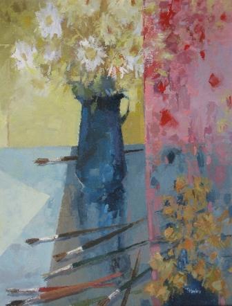 TOM WANLESS - curtain cascade and old brushes