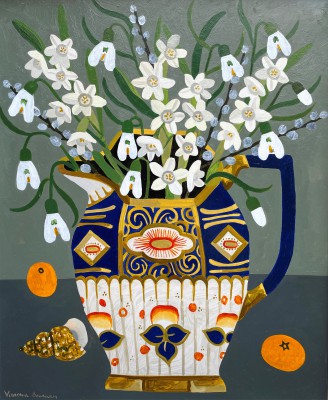 VANESSA BOWMAN - paperwhites and doulton jug