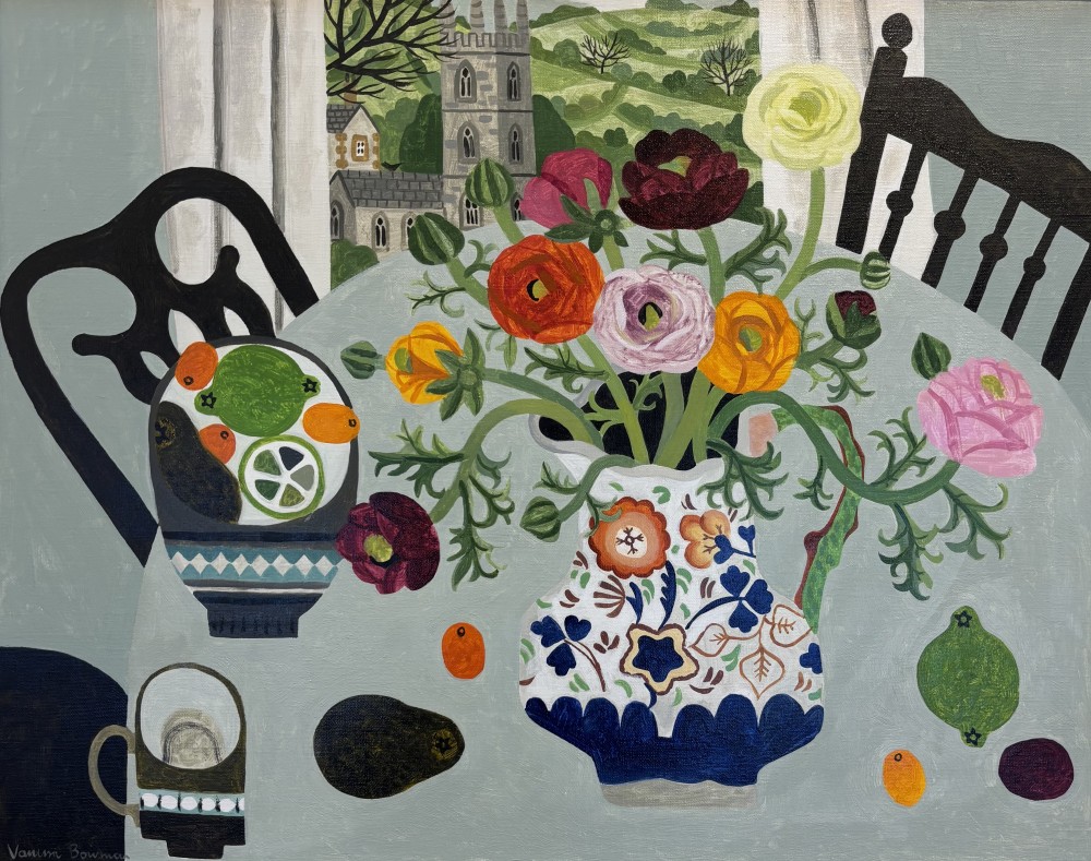 British Artist VANESSA BOWMAN - Still Life with Ranunnculus