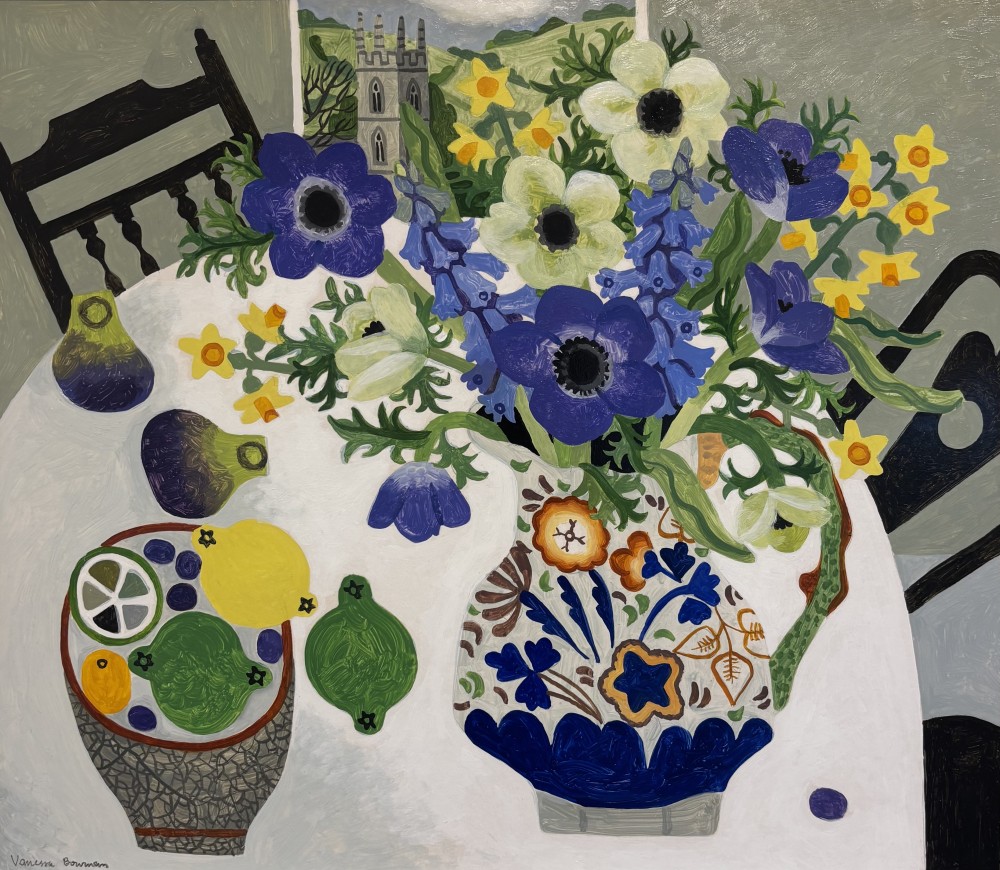 British Artist VANESSA BOWMAN - Anemones and Figs