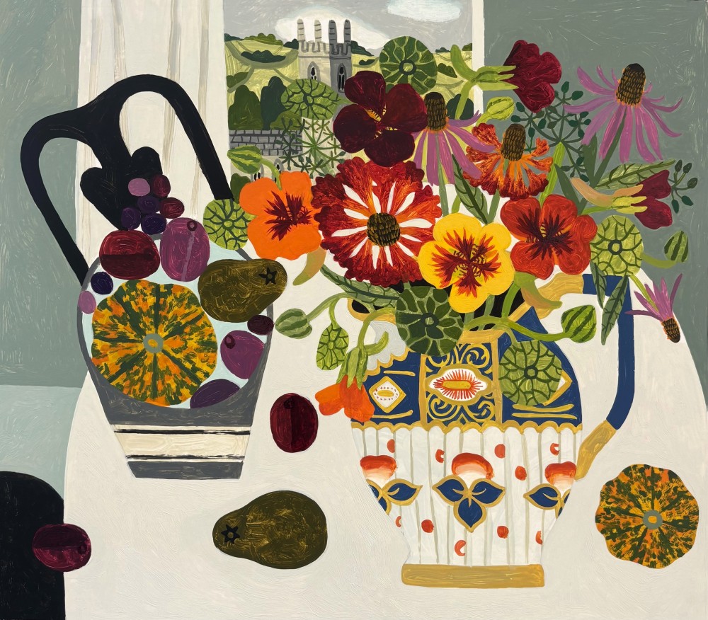 Nasturtiums, Echinacea and Squashes