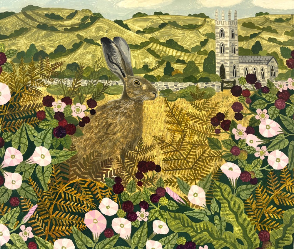 Vanessa Bowman - hare and cornfield