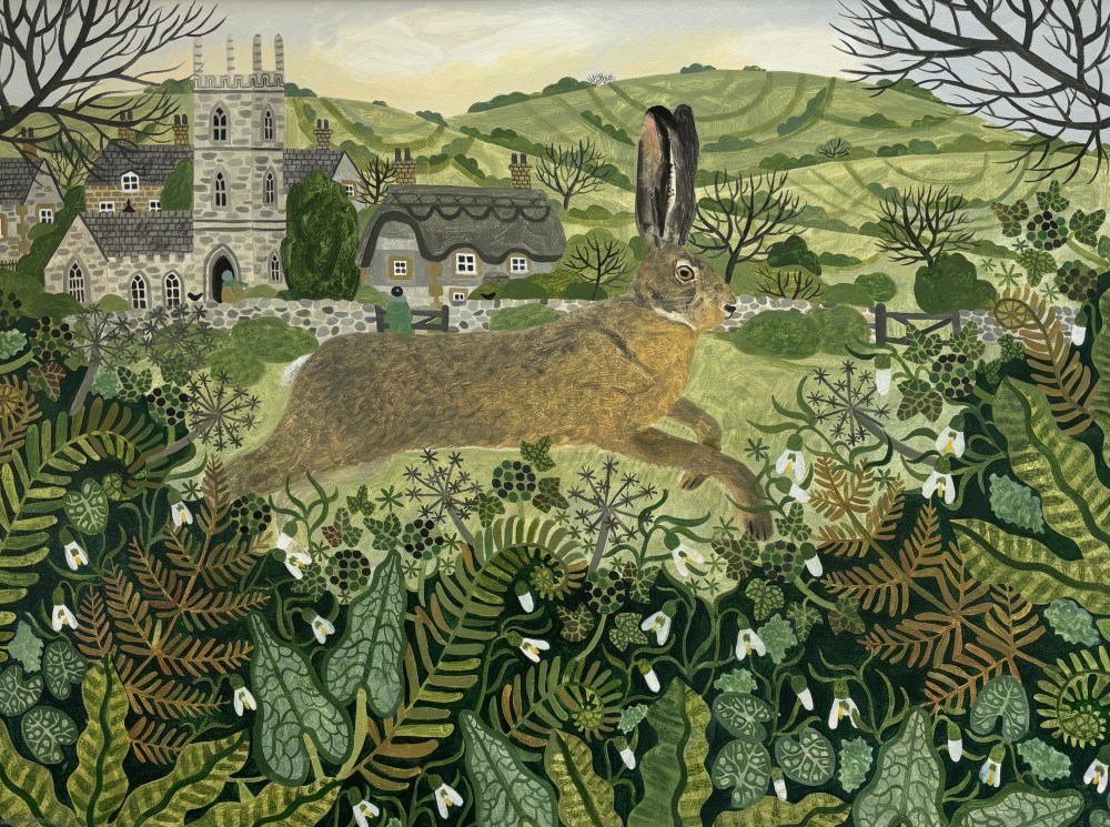 Hare and Snowdrops