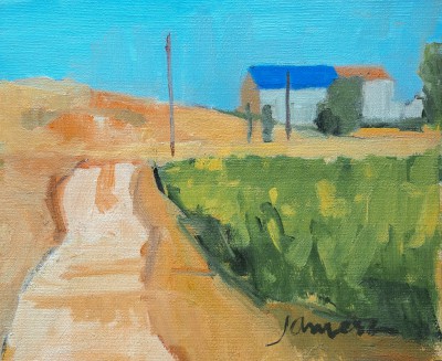 Scottish Artist CHARLES JAMIESON - Blue Roof