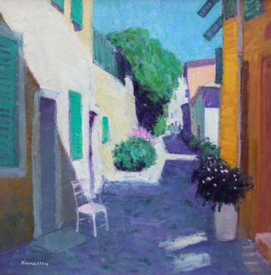 JOHN KINGSLEY - shaded street, villefranche-sur-mer