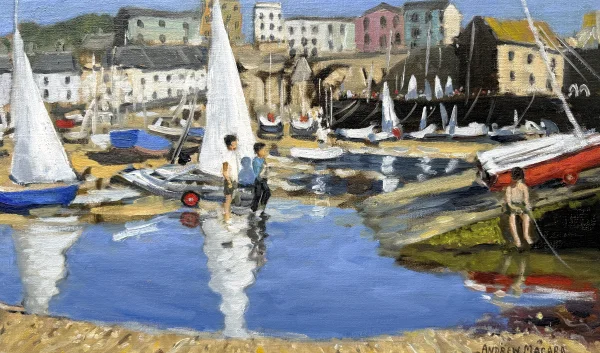 Andrew Macara - British Artist - Sail Boats, Tenby